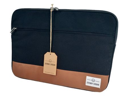 JOHNNY URBAN Laptophülle Schwarz / Braun 14"