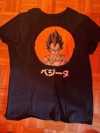 T-shirt Dragon Ball Z Vegeta taille XL noir