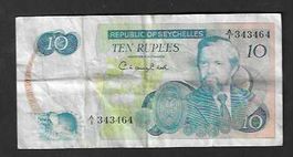 Seychelles  10  Rupees  Gebraucht