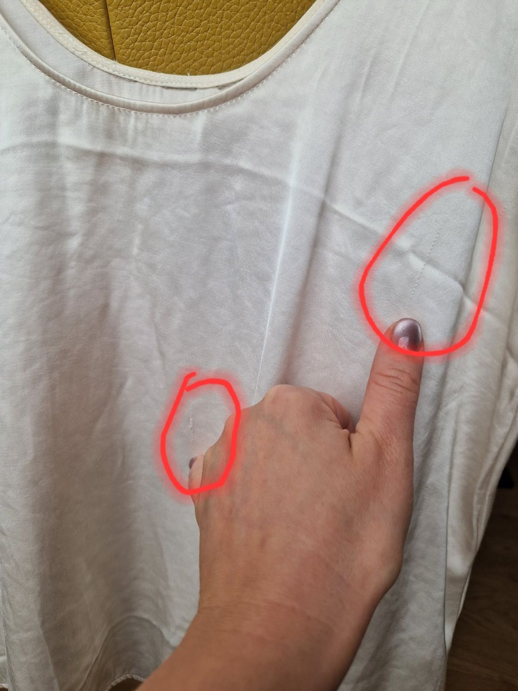 H&M Top: H&M Satin Top in Cremeweiss, Grösse M – Usato da Erlinsbach SO venduto da ULIKH 6