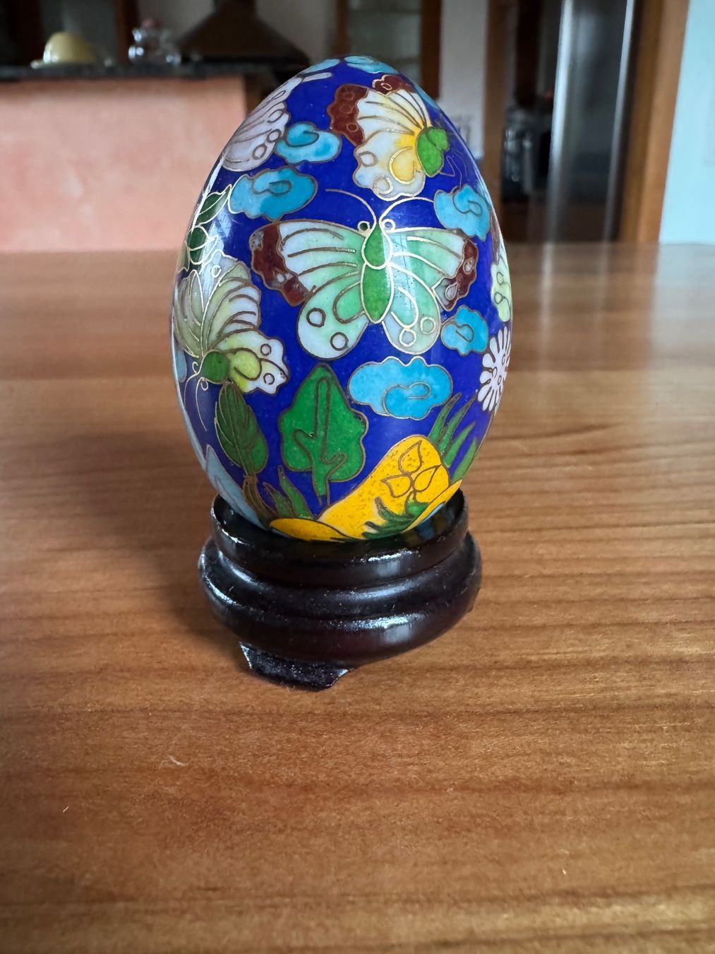 Alle Dekorationen: Cloisonné Chinesisches Osterei Handbemahlt – Gebraucht aus Therwil von rowe-spezial