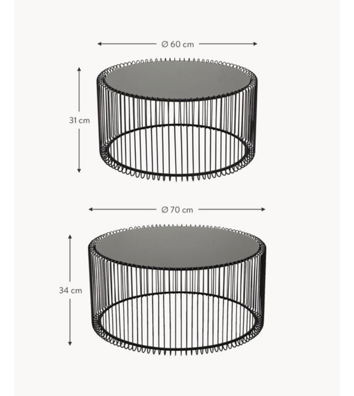 Tische: Couchtische Wire, 2er Set, Kare Design, sehr schön – Gebraucht aus Fislisbach von Butz_butz 2
