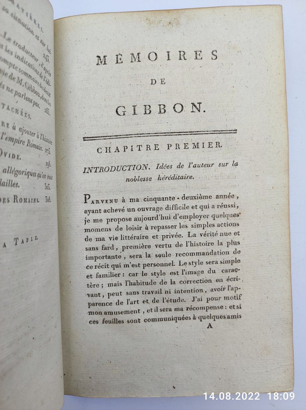 Bücher: MEMOIRES DE GIBBON 1797 – Gebraucht aus Goldach von Gaip 1