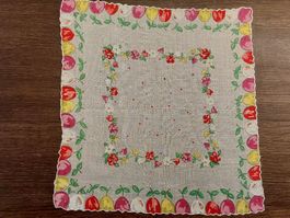 Taschentuch Motiv Blumen