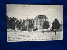 Antike Postkarte Zürich Stadttheater 1905  früh datiert s...