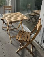 Ensemble table et 2 chaises de terrasse, 2 coussins offerts