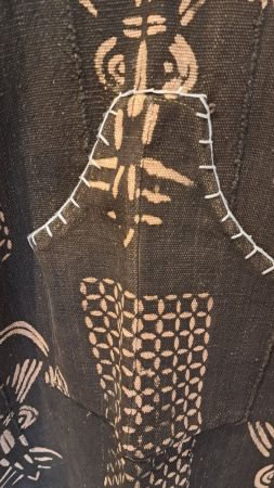 Afrikanisches Gewand Kleid Ethno mit Kängurutasche antik ?