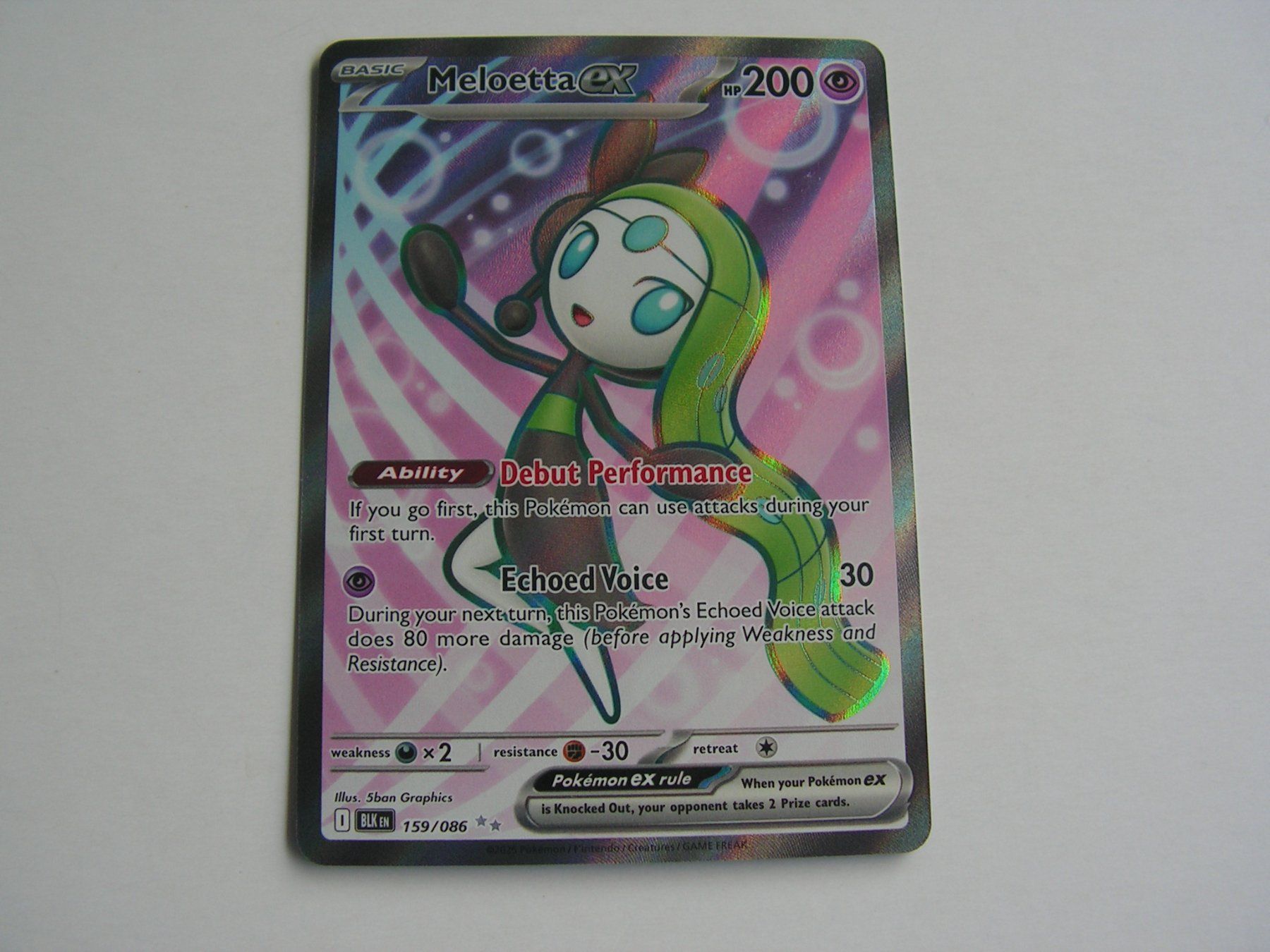 Pokémon Carte collezionabili: Meloetta EX 159/086 Black Bolt – Nuovo (secondo la descrizione) da Aesch BL venduto da Hansboeni 1