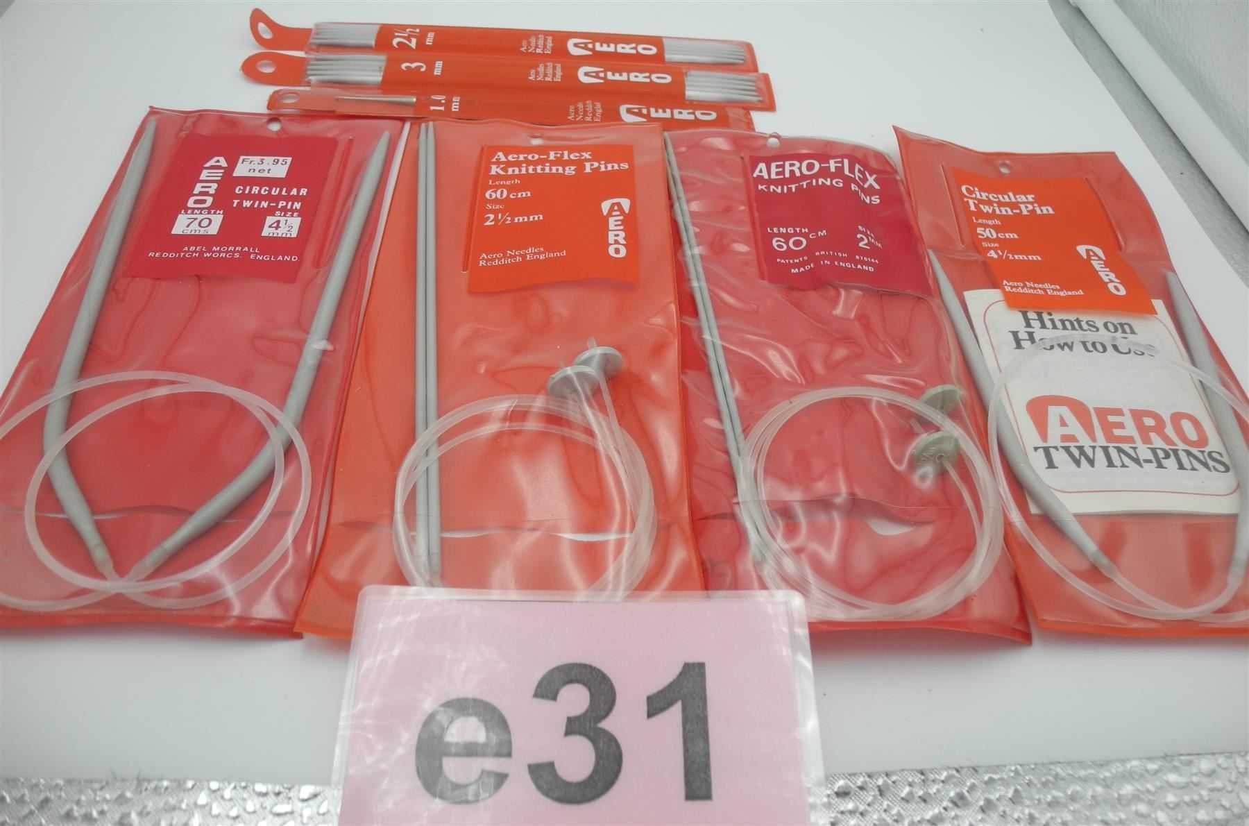 Ferri: 6 Stricknadeln + 1 Häckel, Aero, Nr. e31 – Nuovo e nell'imballaggio originale da Kottwil venduto da Crazyrolf