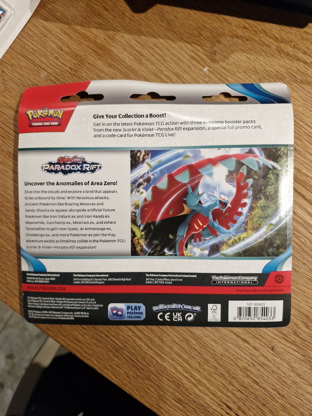 Pokémon Carte collezionabili: Paradox rift 3-Pack Blister sealed – Nuovo e nell'imballaggio originale da Cudrefin venduto da Jnini12 1
