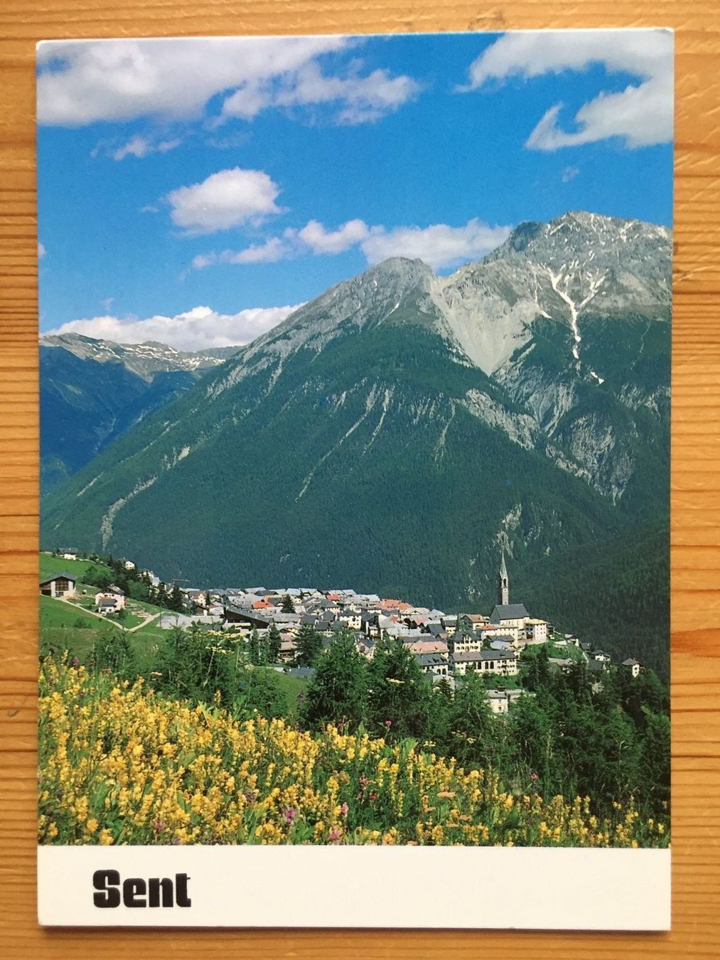 Cartoline postali: Sent mit Piz S-chalambert - AK 2002 – Usato da Oberuzwil venduto da Henri09