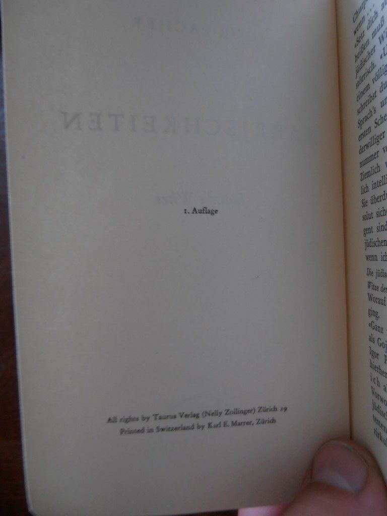 Libri: Igor Pacher - Narrischkeiten - Jüdische Witze – Usato da Zürich venduto da rudirentier 1