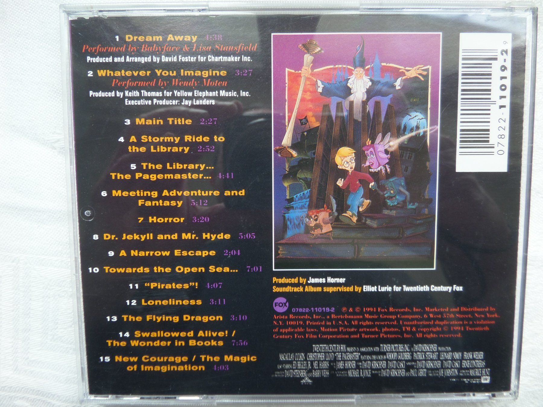 CD: James Horner - The Pagemaster – Usato da Genève venduto da CDLPBookS 1