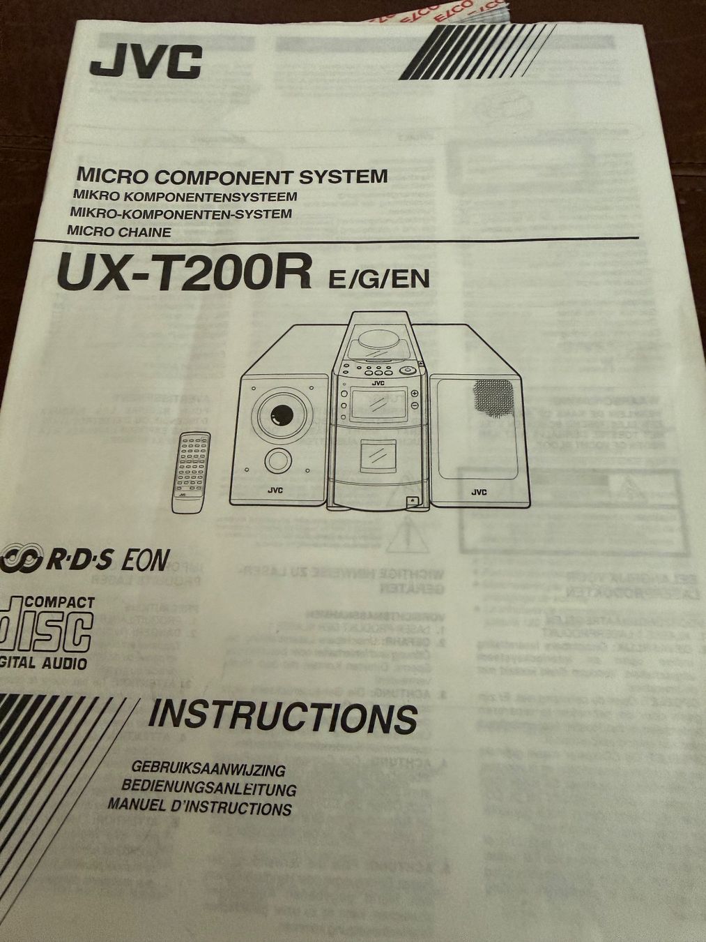 JVC Sistemi audio & multimediali: JVC Micro Component System UX-T200R mit 2 Lautsprecher-Boxen – Usato da Schlieren venduto da rom_7z6m 2