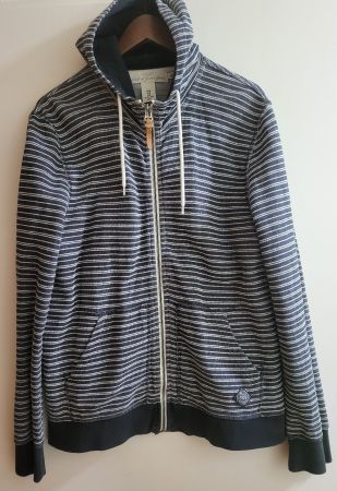 Gestreifte Herren Zip-Jacke, Kapuze, H&M