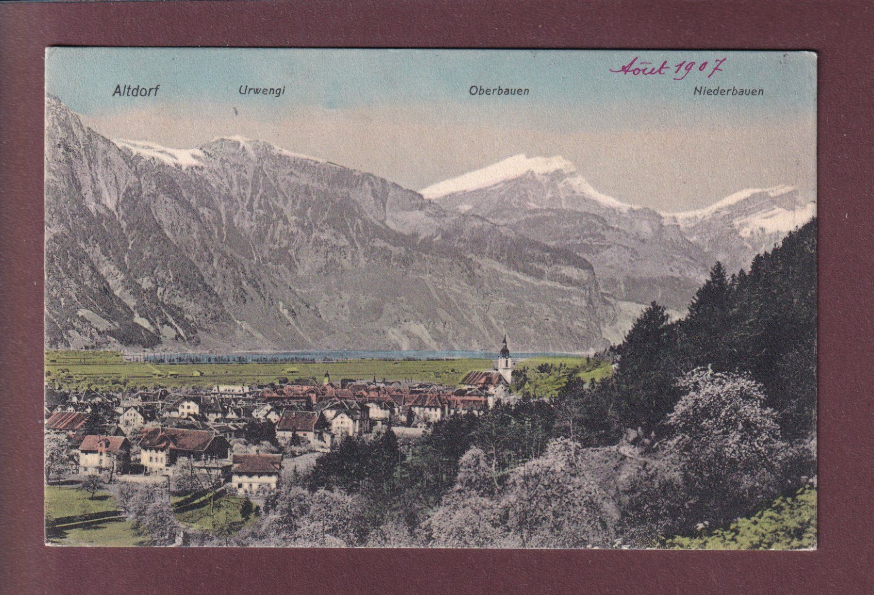 Ansichtskarten: ALTDORF - 1907 – Gebraucht aus Pully von nicecards