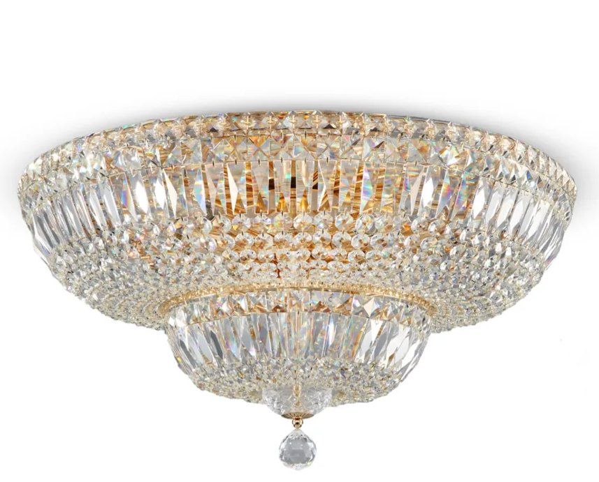 Kronleuchter & Deckenlampen: Deckenleuchte Kristallglas Gold 60 – Neu und originalverpackt aus Wallisellen von kingschair
