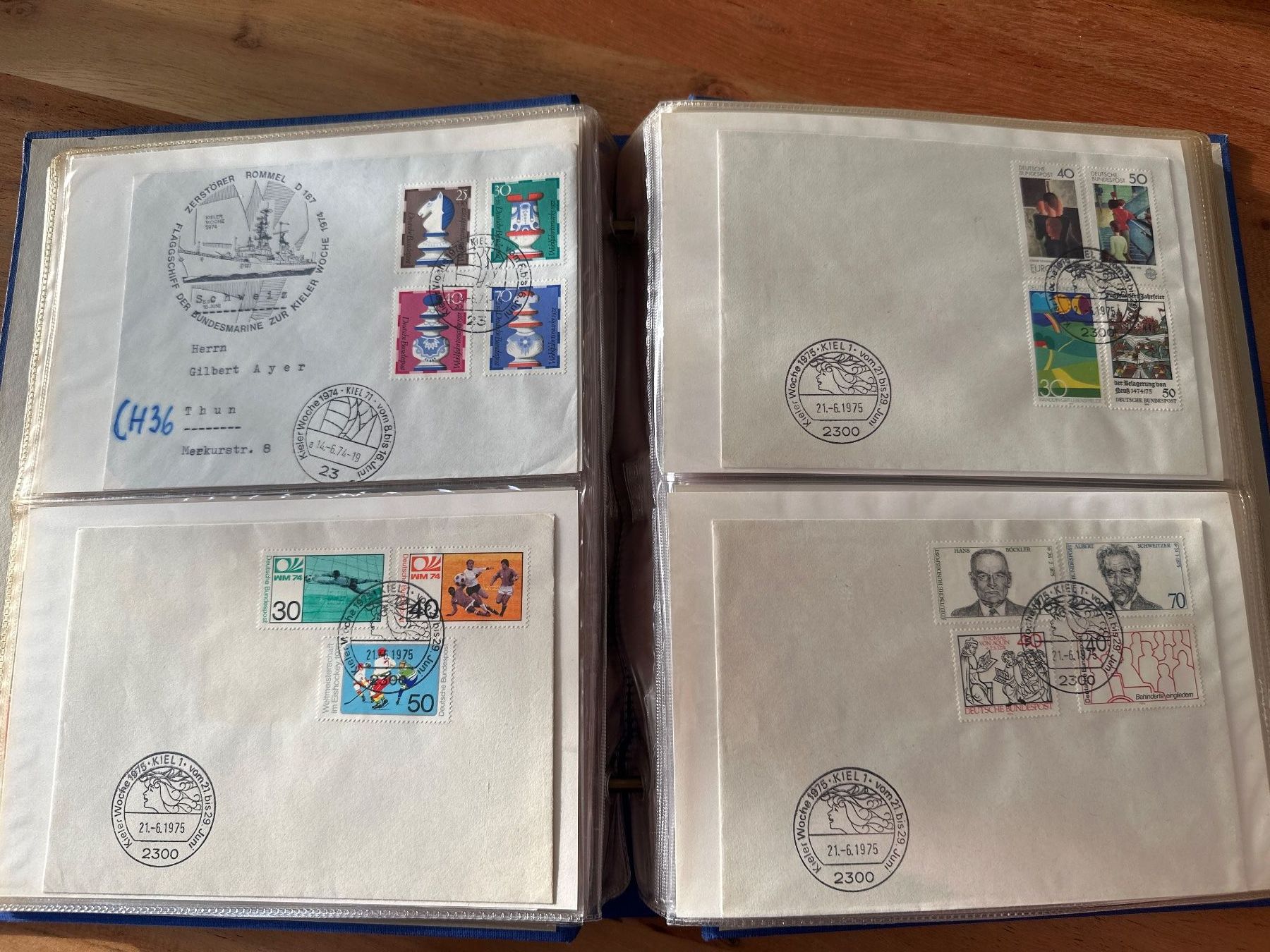 Tutti i francobolli: Sammlung Postkarten/Briefe und Ersttagsbriefe Diverse Länder – Usato da Thun venduto da yvonne.95 1