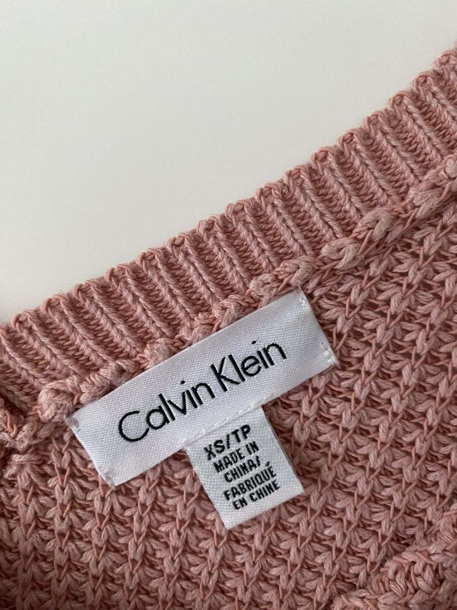 Calvin Klein Maglioni & Felpe: Calvin Klein Pullover gestrickt, lachsrosa, Grösse 34 – Usato da Winterthur venduto da marisole4 1