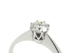 Brillant Solitär Ring 0.53ct H/VS in 18K Weissgold *S1773