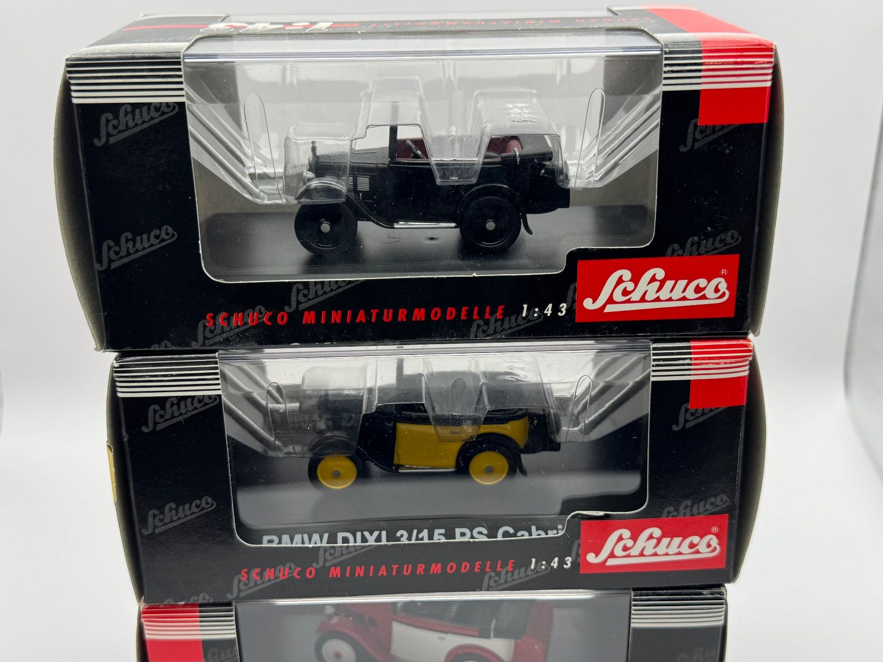 Schuco Modellautos: 6 Schuco Modellautos 1:43, Oldtimer, in Original Box – Gebraucht aus Luzern von Cabriolet 4