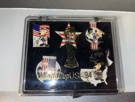 5 x Fussballpins USA 94 World Cup Set Raritäten