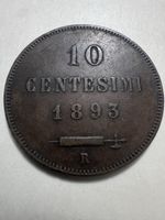 Pièce de monnaie 10 centesimi 1893,