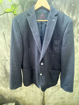 Jackett & Sons Sakko Grösse 52 dunkelblau herringbone