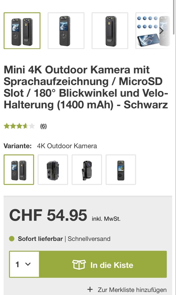 Videocamere: Actionkamera/ Bodykamera – Nuovo e nell'imballaggio originale da Meilen venduto da mogli_luna 3