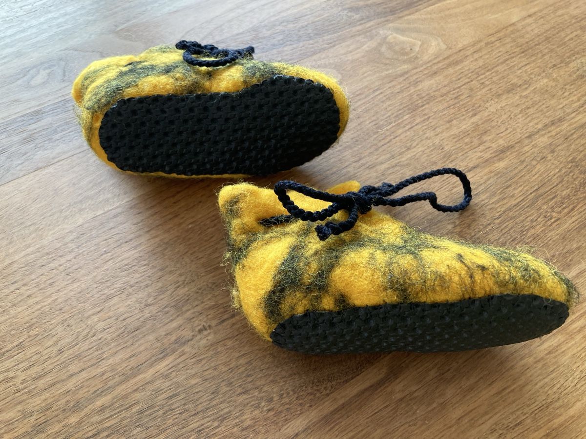 Scarpe per ragazzi: Filzfinken gelb – Nuovo (secondo la descrizione) da Kesswil venduto da Branca-01 4