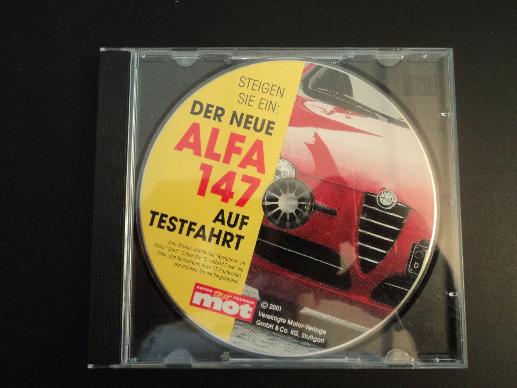 Alfa Romeo Dokumente: Prospekt CD Alfa Romeo 147 2001 – Gebraucht aus Schwarzenburg von modelCARama