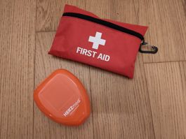Erste Hilfe Set + Taschen- Beatmungsmaske HERZmed