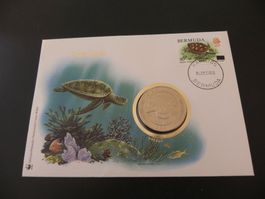 WWF Münzbrief 1986 - Bermuda 1 Dollar 1986