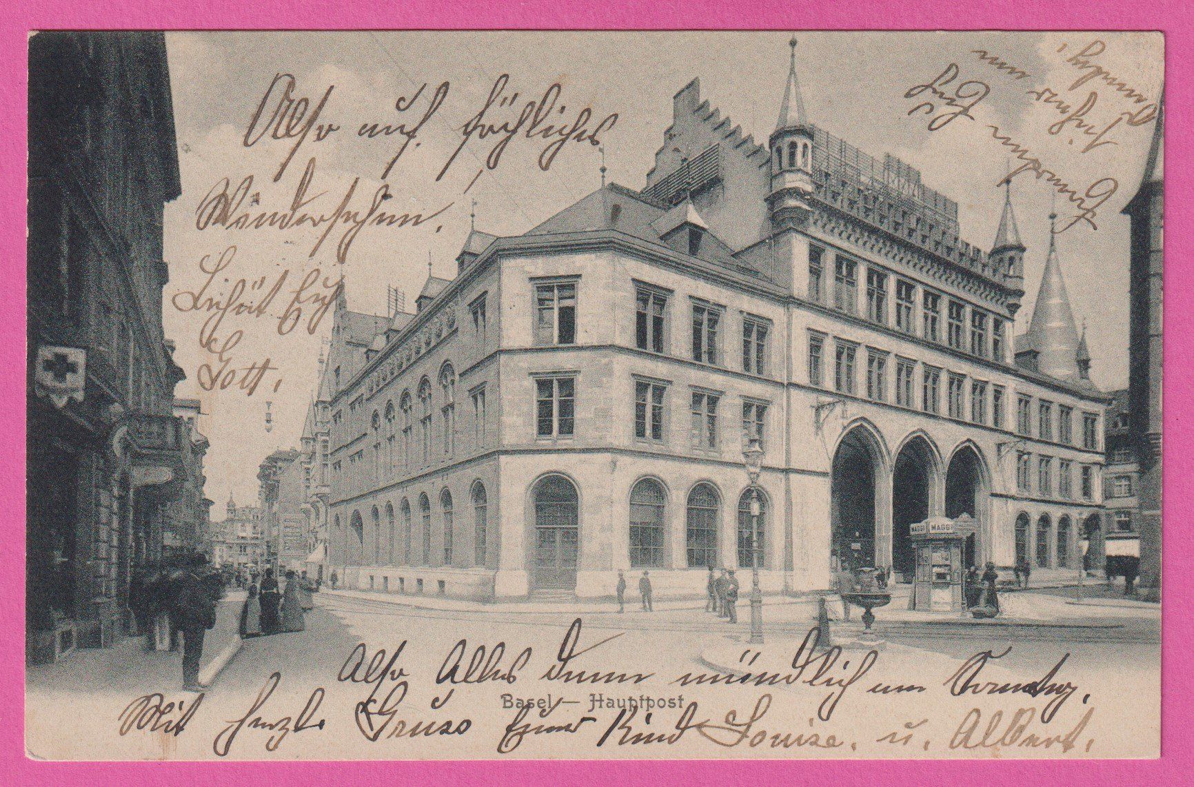 Cartes postales: Basel gel 1908 Hauptpost – D'occasion à Einsiedeln par dillie