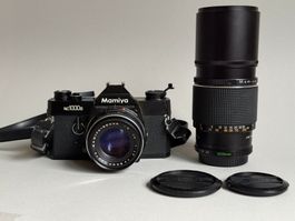 Mamiya NC1000s Spiegelreflexkamera mit 50mm f/1.7+200m f/3.5