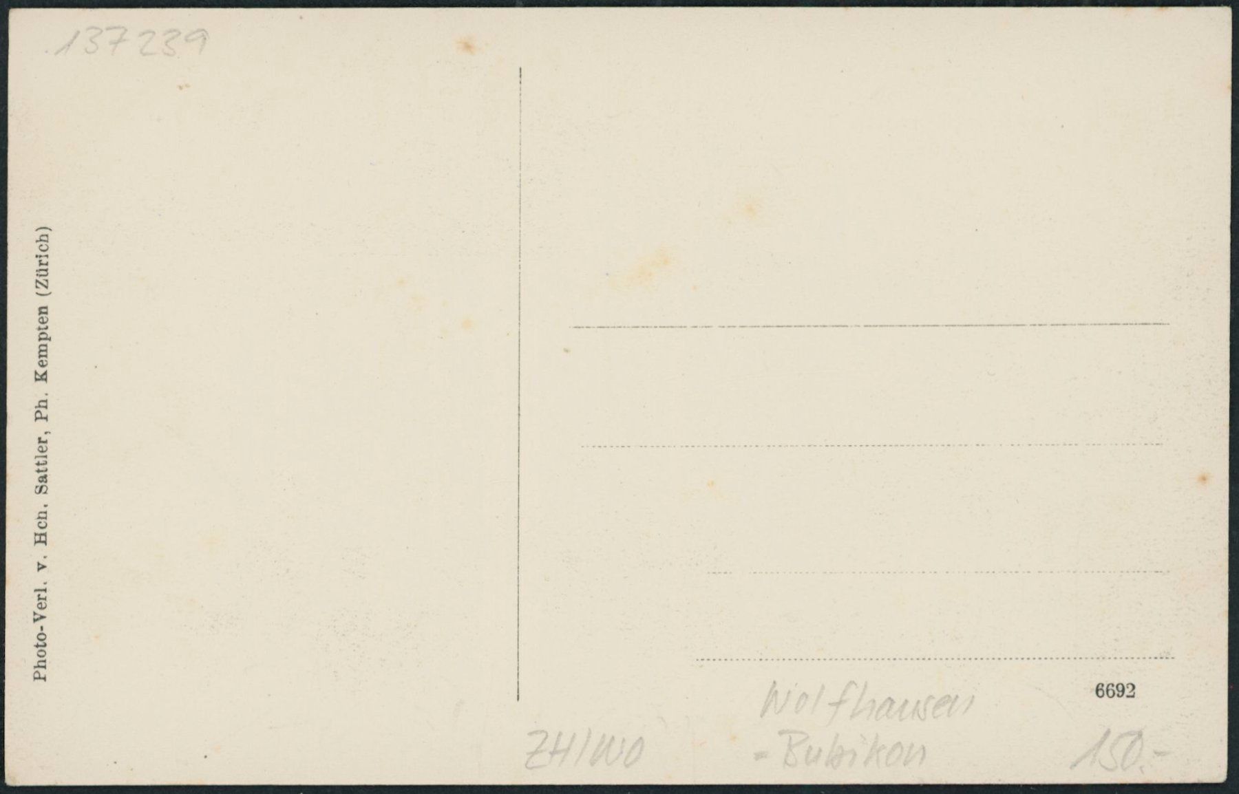 Cartoline postali: ZH Wolfhausen - Bahnhof - Bahn - Bubikon – Nuovo (secondo la descrizione) da Schindellegi venduto da stationary 1