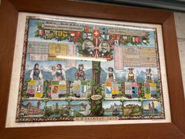 Historisches Bild Eidgenossenschaft 1918 mit Rahmen