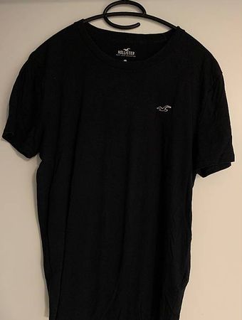 Hollister, Schwarzes T-Shirt, Grösse S