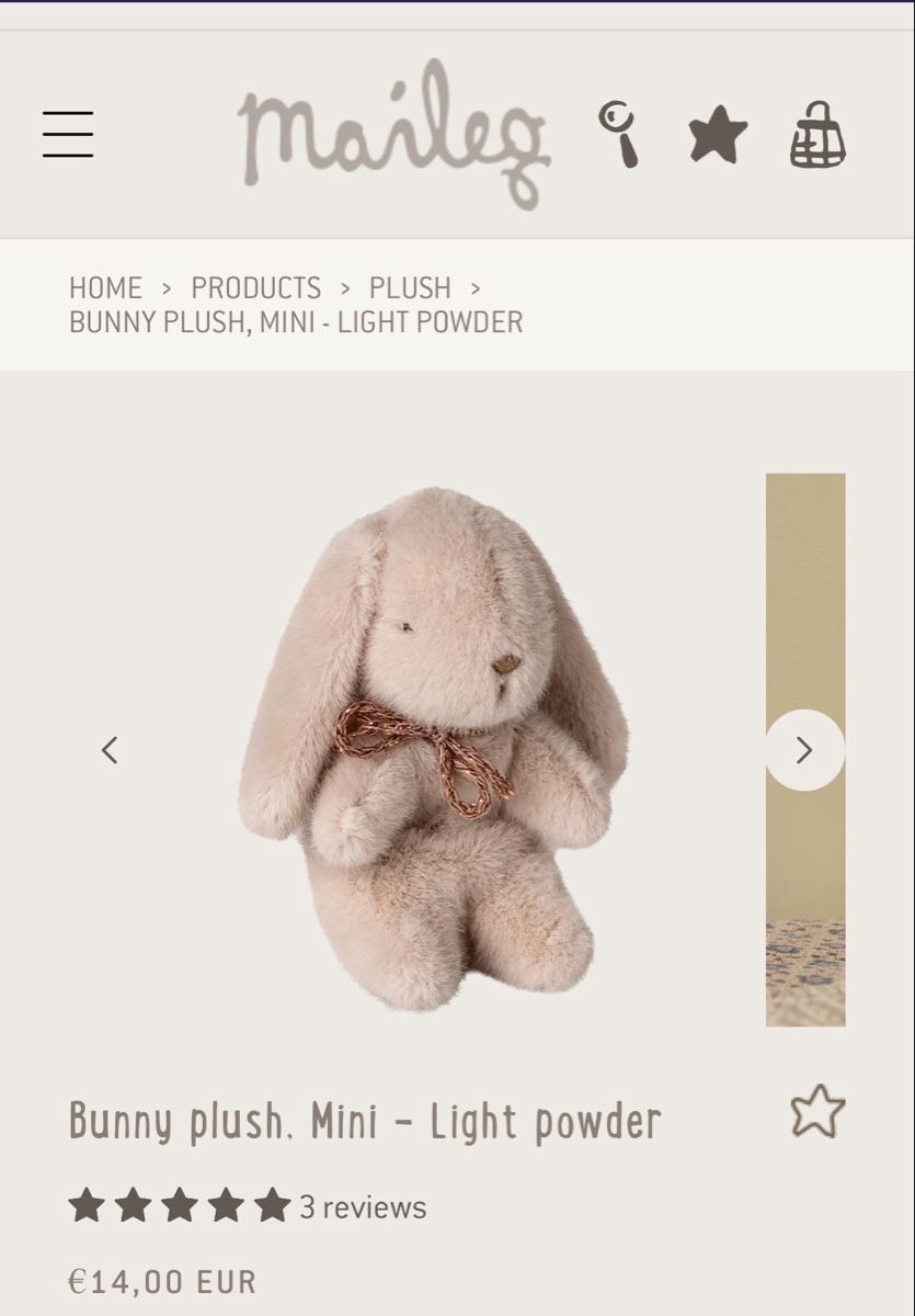 Maileg Giocattoli: NEW Maileg Bunny Plushie  – Nuovo e nell'imballaggio originale da Genève venduto da hai_2rp8 3