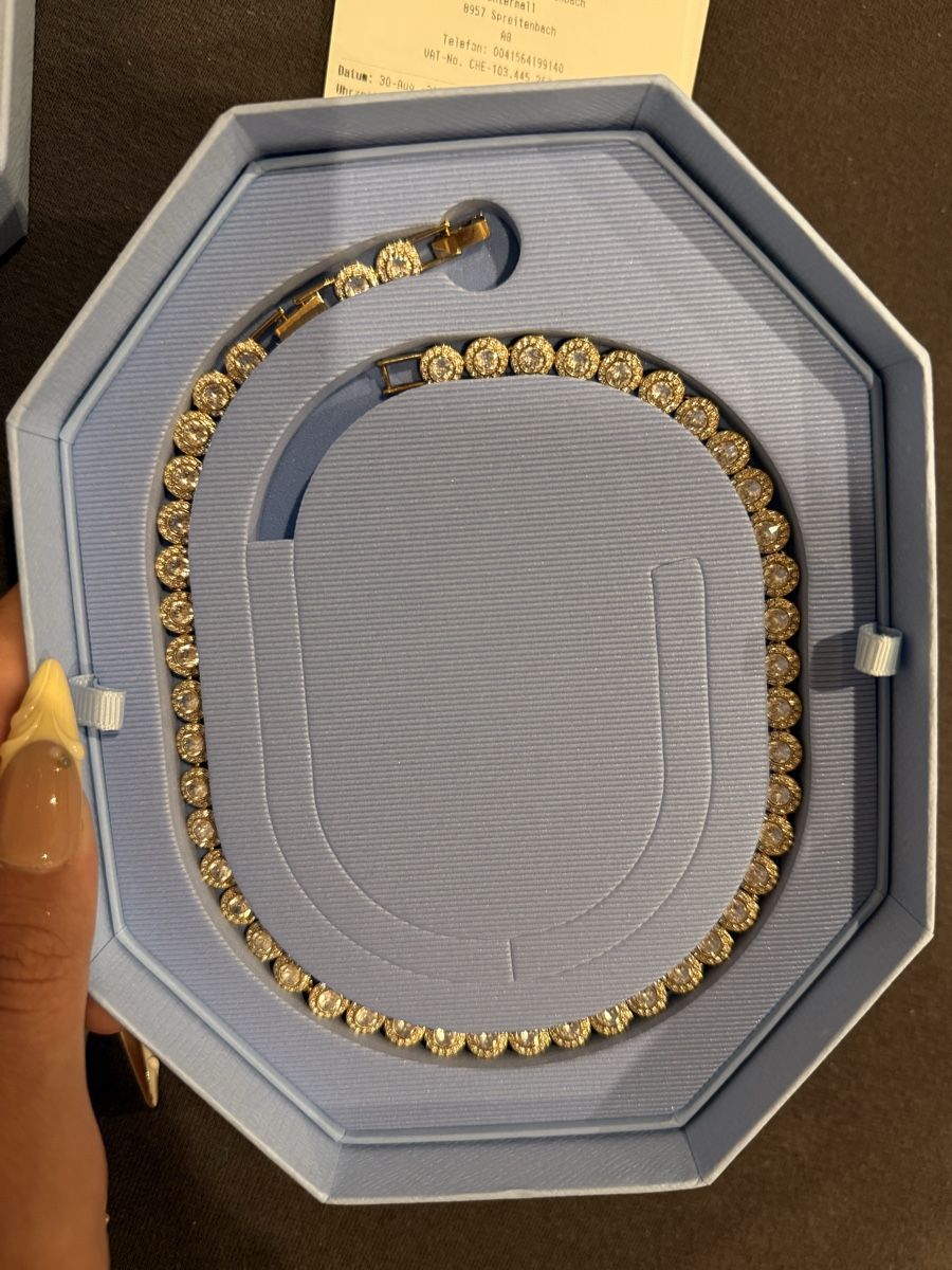 Swarovski Catenine: Kette Swarovski Tennis Gold – Nuovo (secondo la descrizione) da Wetzikon ZH venduto da ab_p22j 1