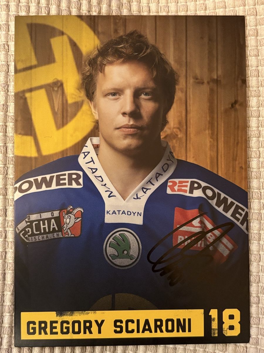 Autografi: Autogramm / HCD Eishokey / Gregory Sciaroni – Usato da Rümlang venduto da Kartenpost1