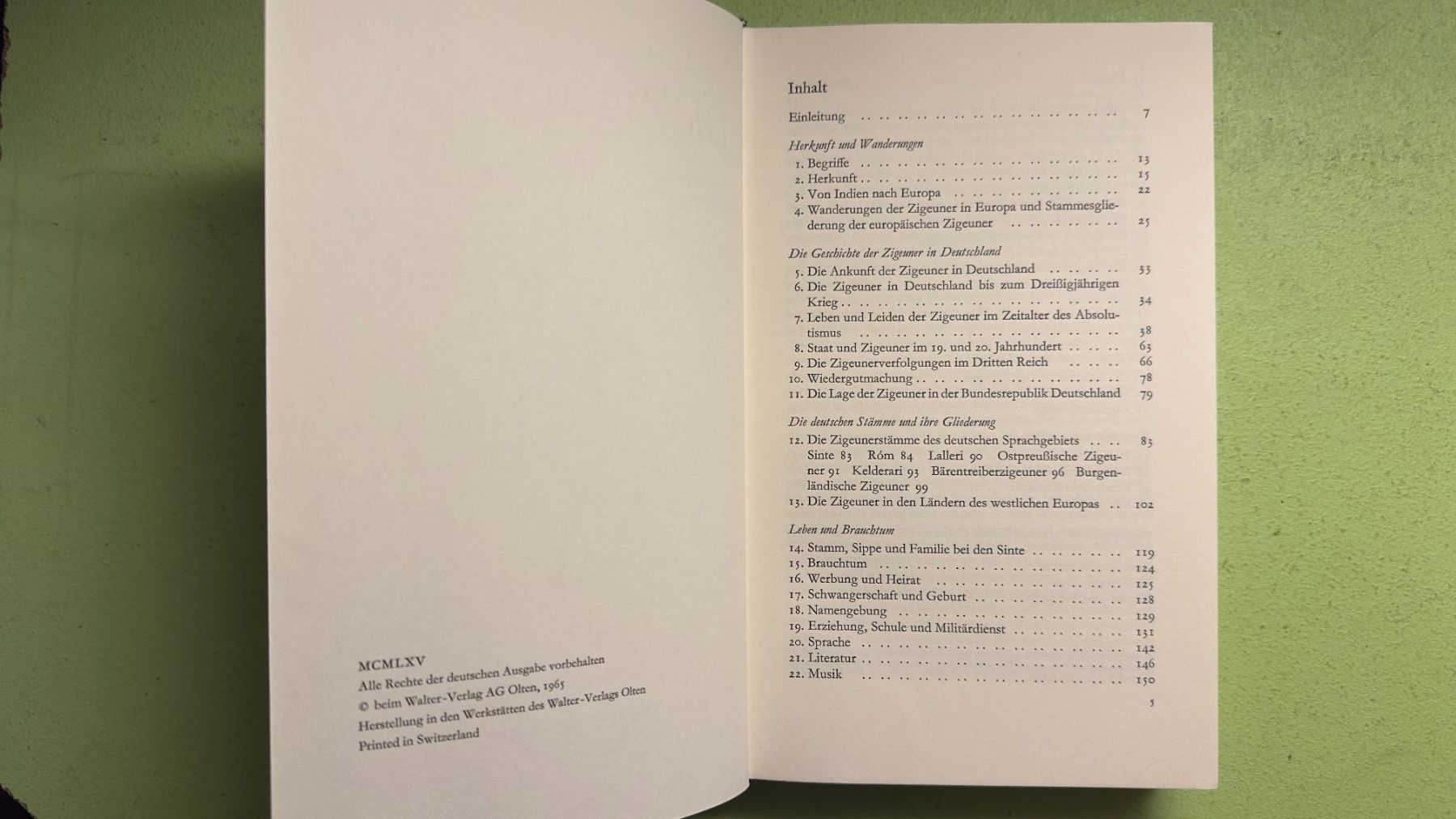 Bücher: Hermann Arnold: Die Zigeuner. – Gebraucht aus Zürich von allp 2