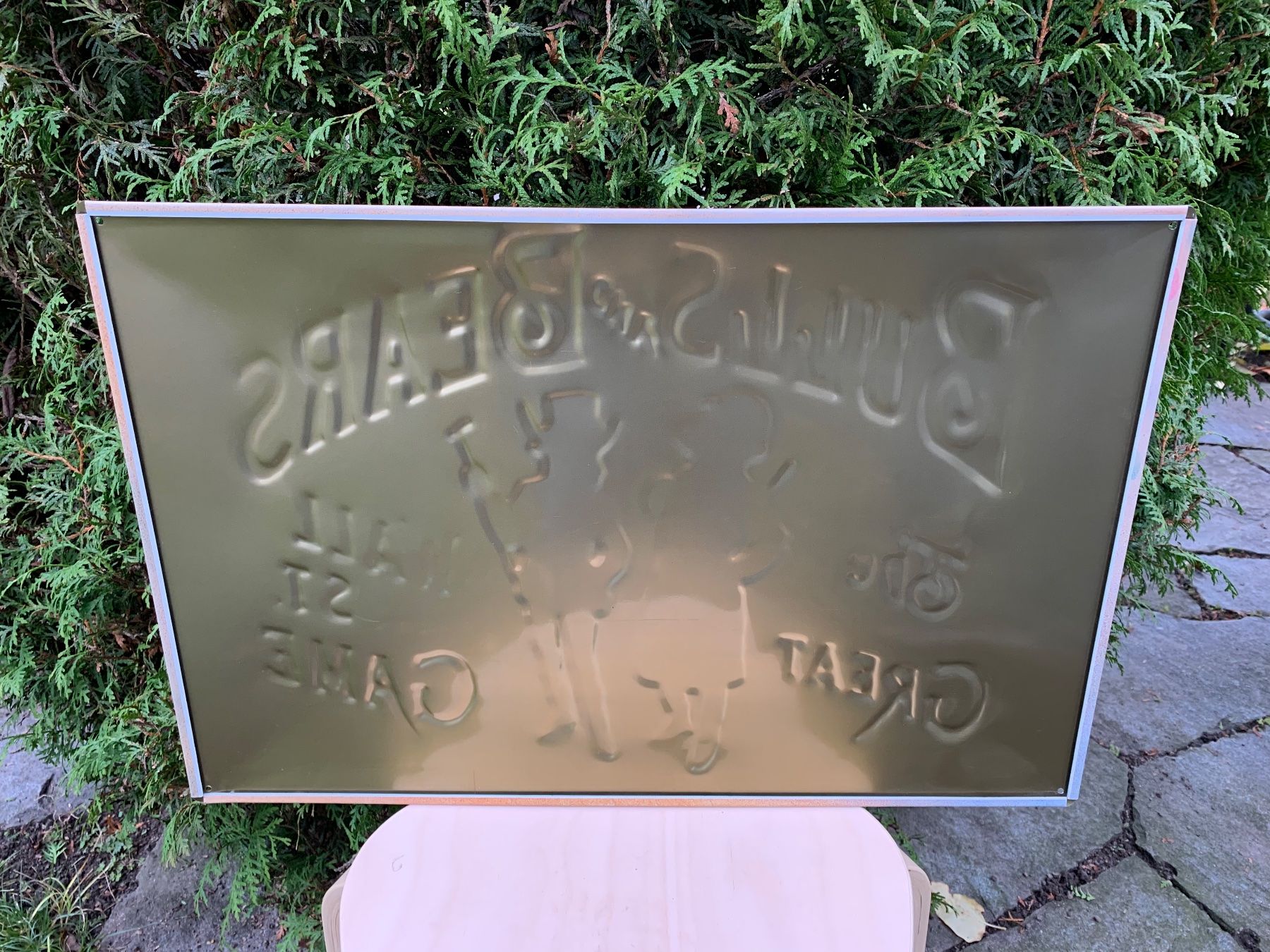 Insegne: seltenes Bulls and Bears Blechschild – Usato da Feldbach venduto da Olive1 6
