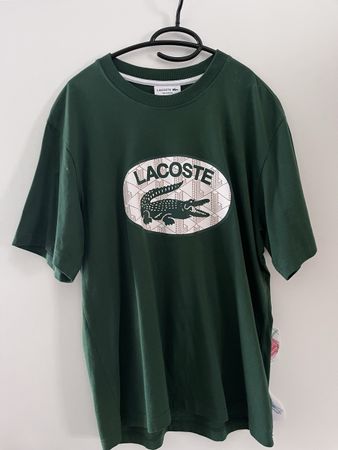 Lacoste T-Shirt, Herren, Grün mit Logo, Top Zustand Grösse M