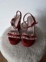 Studio Pollini Summer Sandals, Red, Size 36, Platform Heels