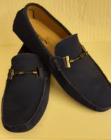 Herren Loafer Wildleder blau neu