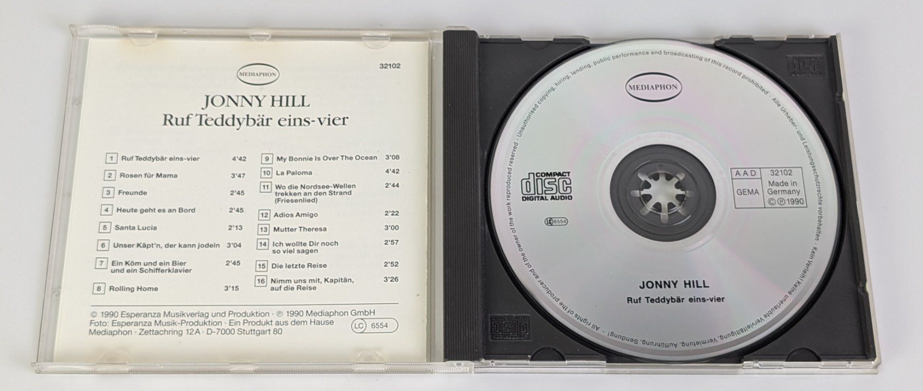 CD: Jonny Hill - Ruf Teddybaer eins-vier - CD - Top – Usato da Zürich venduto da 1.Simon 2