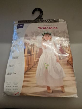 Brautkleid Kinderkostüm Gr. 116-134 Neu