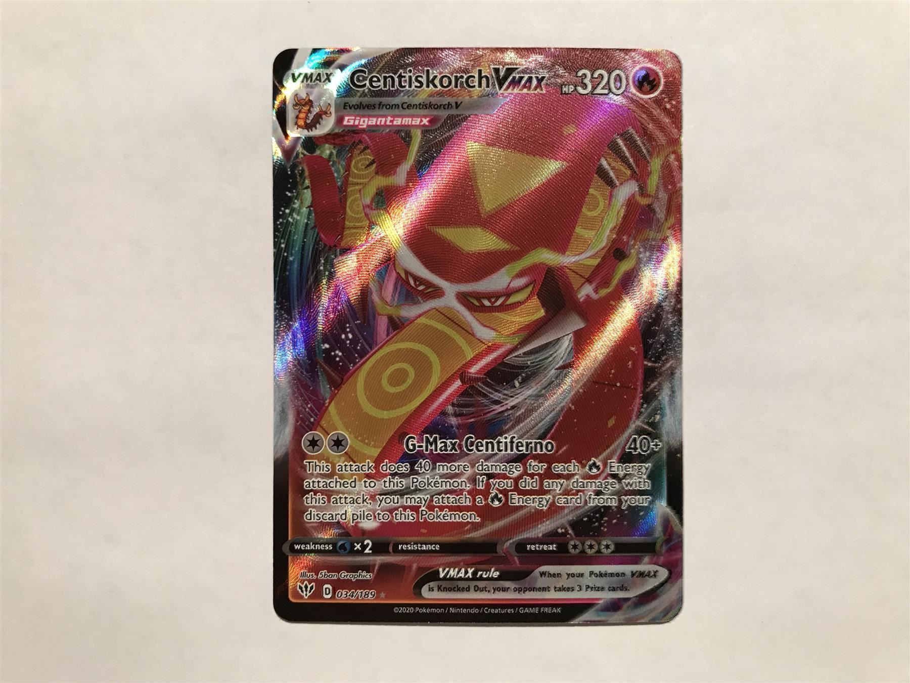 Pokémon Carte collezionabili: Centiskorch Vmax – Nuovo (secondo la descrizione) da Hagendorn venduto da Pokecollectorch 1