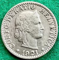 Pièce de 20 ct suisse 1921